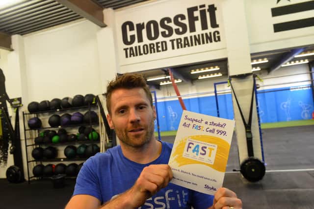 Crossfit gym co-owner and stroke survivor John-Lee Lydon is hoping the fitness event will raise awareness of the FAST stroke signs.