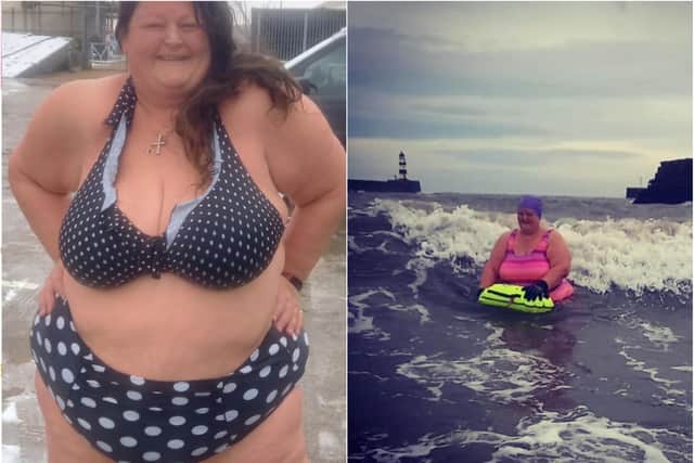 Kathleen Wotton suffers from lipoedema but has found swimming helps her condition.