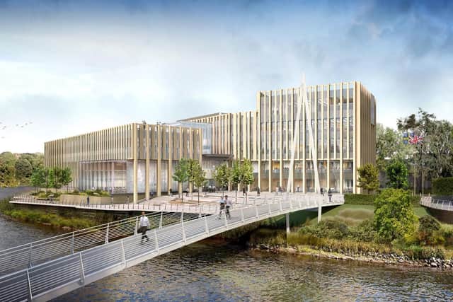 An artist's impression of how the new Durham County Council HQ will look once complete.