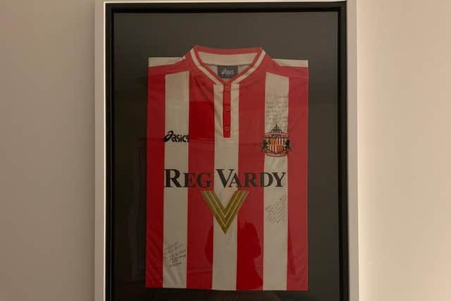 A signed Sunderland shirt owned by Brian