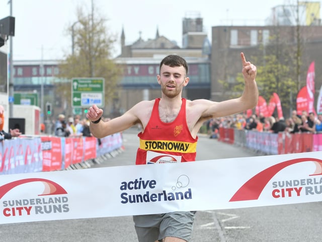 Winner of the Sunderland City Runs 2023 half marathon Lewis McAlpine