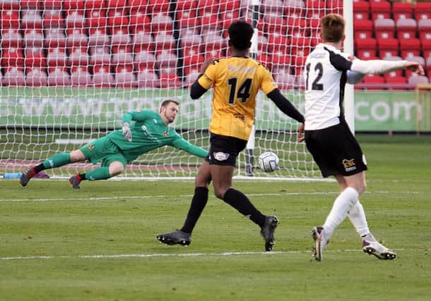 Gateshead FC in action, picture by Charlie Waugh.