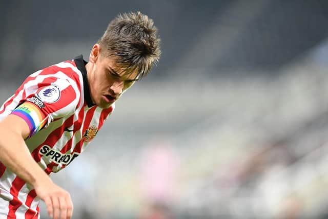 Zak Johnson playing for Sunderland's under-21s side.