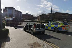 Emergency services cut roof off car following two-vehicle crash near Sunderland Travelodge