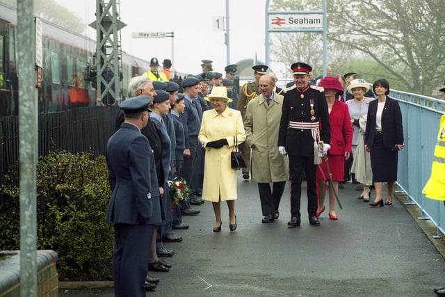 Queen Elizabeth II at Seaham Station in 2002. Were you there?