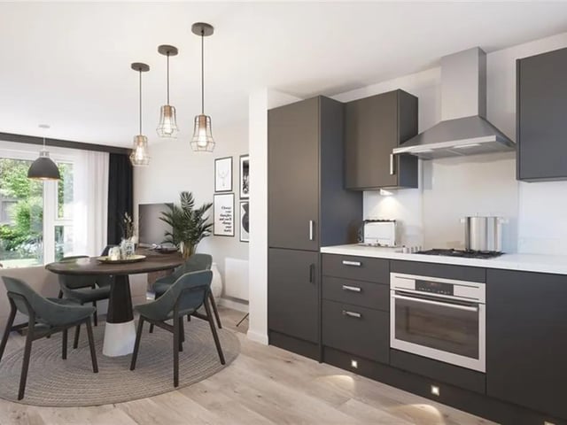 This two bed new build home in Havant Road, Bedhampton, is on the market for £310,000. It is listed on Zoopla by Henry Adams Simply New Homes.