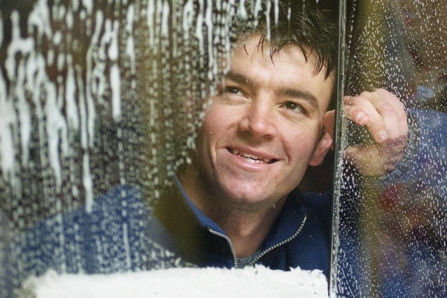 Job seeker Simon Johnston travelled 140 miles twice a week for work.
Simon started his own window-cleaning business and when he couldn’t find any rounds in Sunderland, he cleaned windows in Harrogate and Malton in 1993. 
Now that's a top Sunderland lad if ever we saw one.