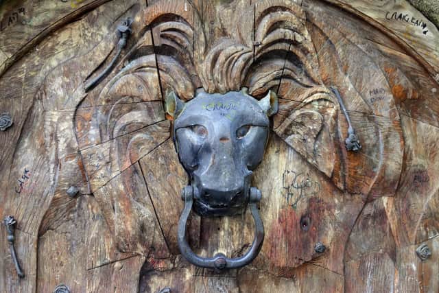 The lion knocker is a much newer addition.