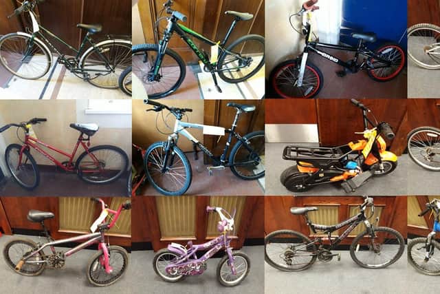 Just a small number of the bikes found by Northumbria Police when its officers searched the house in Padgate Road, Sunderland.