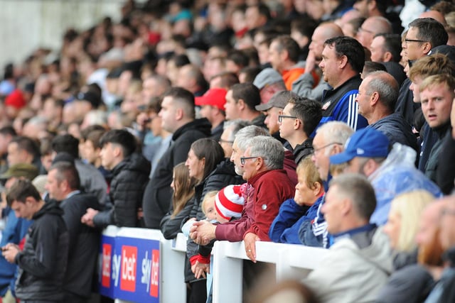 Sunderland fans watching their side against Hartlepool United.