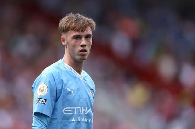 Cole Palmer playing for Manchester City. (Photo by Alex Pantling/Getty Images)