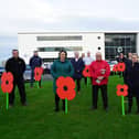Supporters of the Remembrance Day tribute at the business park