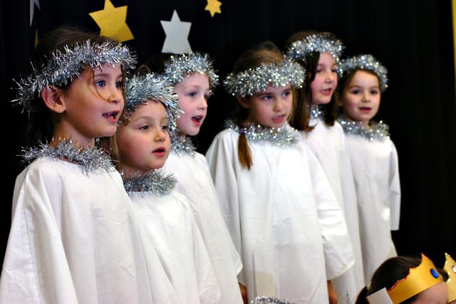 Year 1 and Year 2 pupils are pictured during their traditional Nativity play at Highfield Community Primary School in 2011.