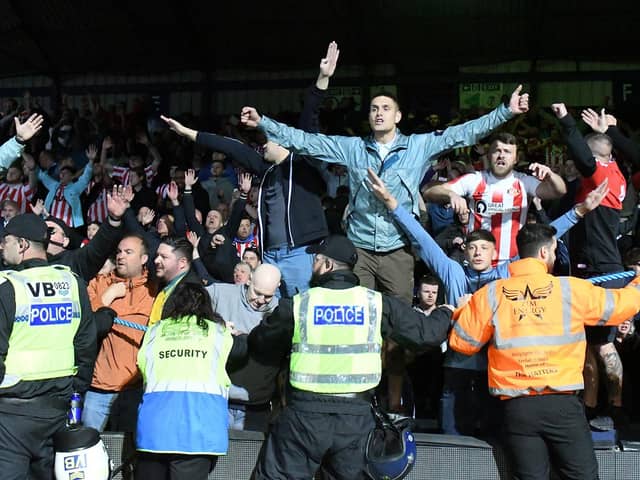Sunderland fans at Luton Town.
