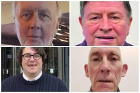 Sunderland City Council Local Election 2024 Candidates Sandhill  (l-r) Top: Brian Alexander, Dennis Carroll Bottom: Paul Edgeworth, Robert Welsh