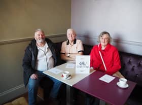 Allan Watson, Tom Hanratty and Wanda Sidaway at the first Matinee Mingle at Sunderland Empire