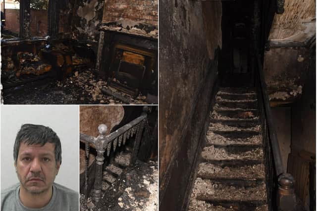 Zahid Hussain, 50, caused around £15,000 of damage to his wife's possessions when he maliciously set their house on Cleveland Road, in Sunderland, alight.
