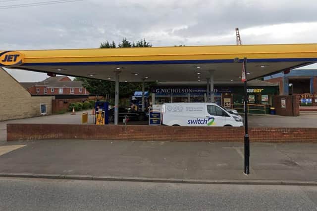 The employee was working on the canopy of the firm's petrol station in Blue House Lane
