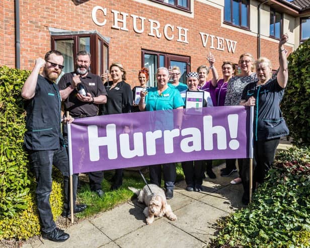 Church View celebrating after CQC report