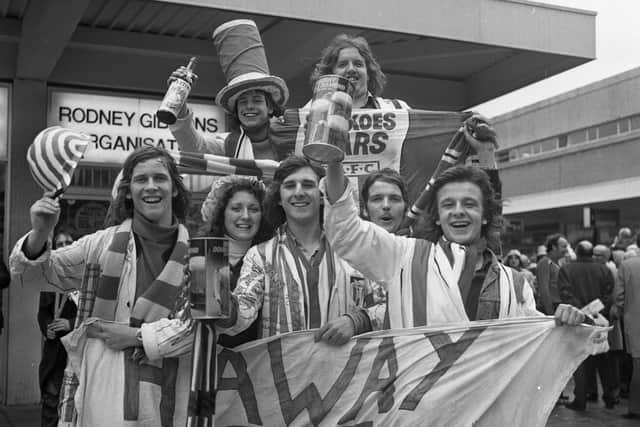 Fans at Sunderland Station in 1973.