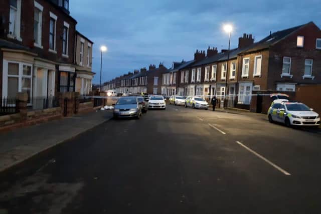 An area of Gray Road in Hendon has been cordoned off by police.