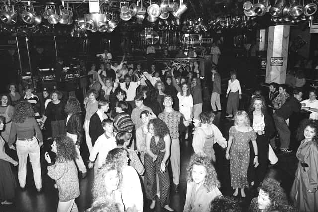 Party time at Bentley's in November 1989.