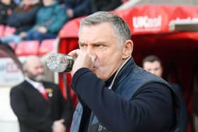 Sunderland head coach Tony Mowbray ahead of the game against Swansea City in the Championship