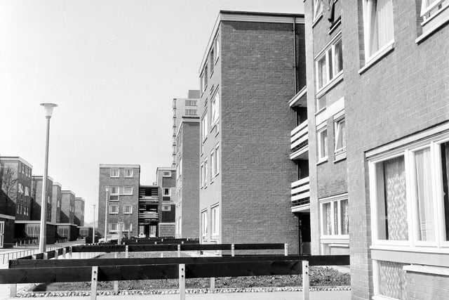 Flats in Dame Dorothy Street,  Monkwearmouth in May 1964.
