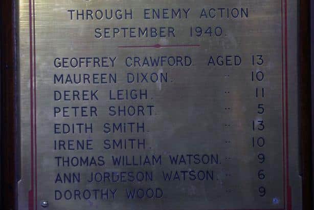 This memorial plaque is kept by the Sunderland Volunteer Life Brigade in Roker.