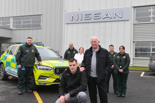 Frank Kelly suffered a cardiac arrest outside the Nissan plant and was saved by Nissan Supervisor David Freeman and North East Ambulance Service.