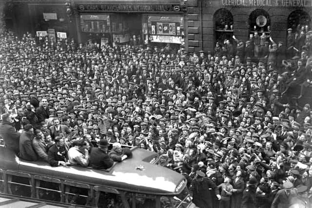 The 1937 FA Cup parade.