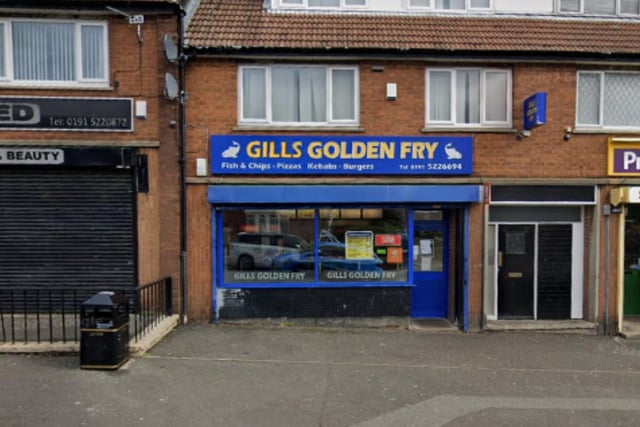 Gills Golden Fry, 43 Ashdown Road, Sunderland was awarded three stars on September 15.