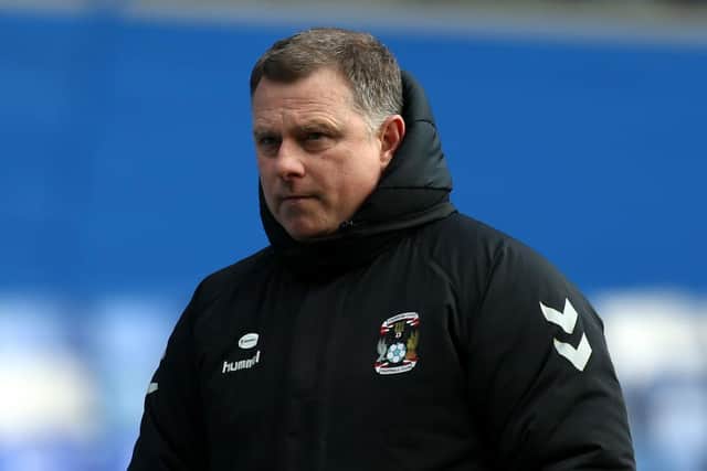 Mark Robins, manager of Coventry City.
