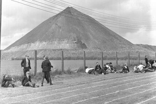 This picture of a huge coal heap was taken in 1968. It was removed soon afterwards when 'F' pit closed for good.