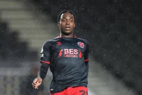 Jay Matete playing for Fleetwood.