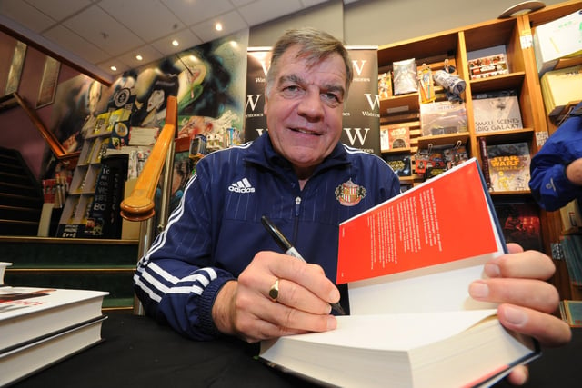 The then Sunderland Football Club manager Sam Allardyce signed copies of his book, Big Sam, at Waterstones in 2015.