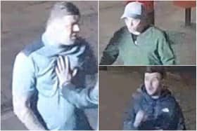 Police want to identify the three men shown over the assault in Concord, Washington.