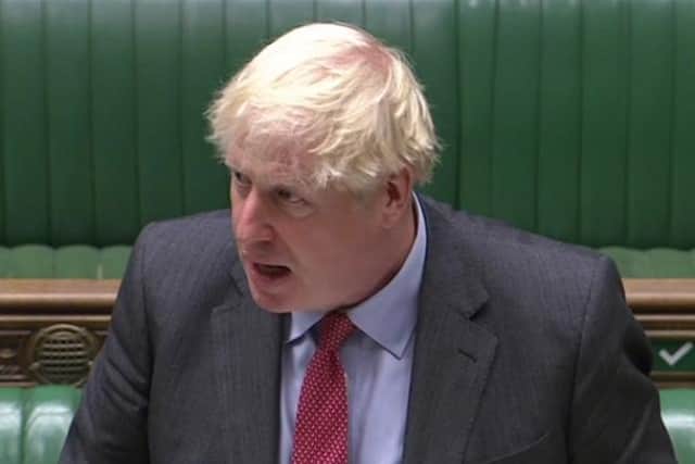 Boris Johnson addresses the House of Commons