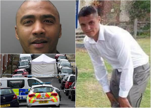 Mohamed Rahman (top left has been found guilty of the murder of Alan Stokoe (right).