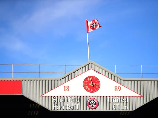 SHEFFIELD, ENGLAND - JANUARY 14: A general view from inside the stadium ahead of kickoff during the Sky Bet Championship between Sheffield United and Stoke City at Bramall Lane on January 14, 2023 in Sheffield, England. (Photo by Ashley Allen/Getty Images)