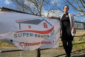 Gemma Lowery unveils the name of the Bradley Lowery Foundation holiday home.