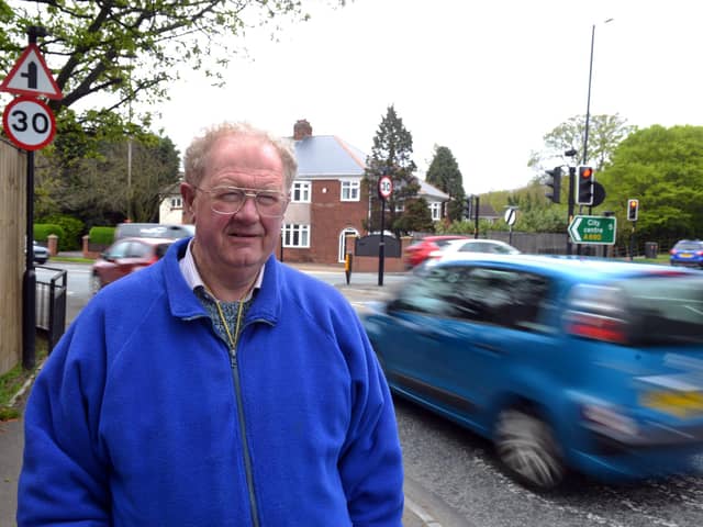 East Herrington resident Peter White says the new 30mph limit is being ignored. Picture by Stu Norton.