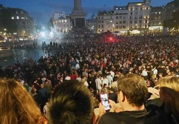 Sunderland supporters' takeovers of Trafalgar Square are becoming legendary. Picture by Frank Reid.