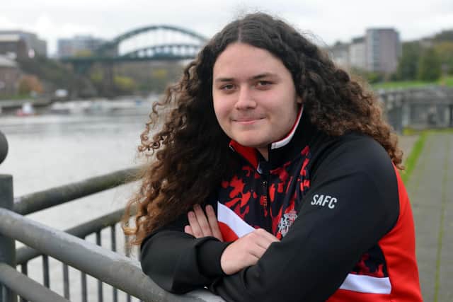 Samuel Lack, 17, from North Carolina, visiting the city he developed a passion for after watching Sunderland 'Till I Die'.