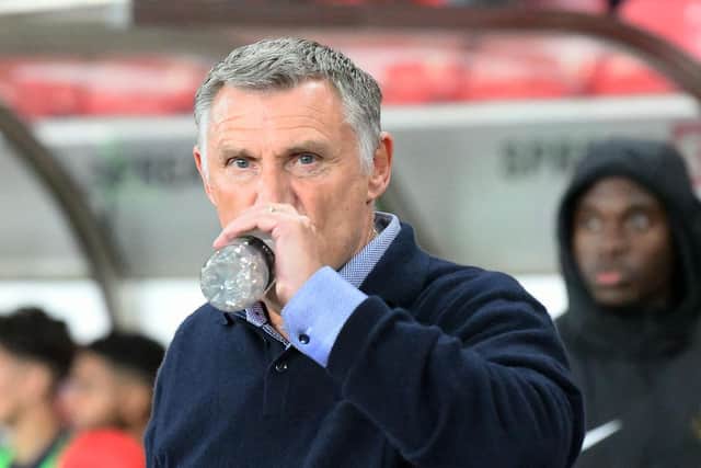 Sunderland manager Tony Mowbray. Safc 0-0 Bfc Elf Championship. 04-10-2022. Picture by FRANK REID