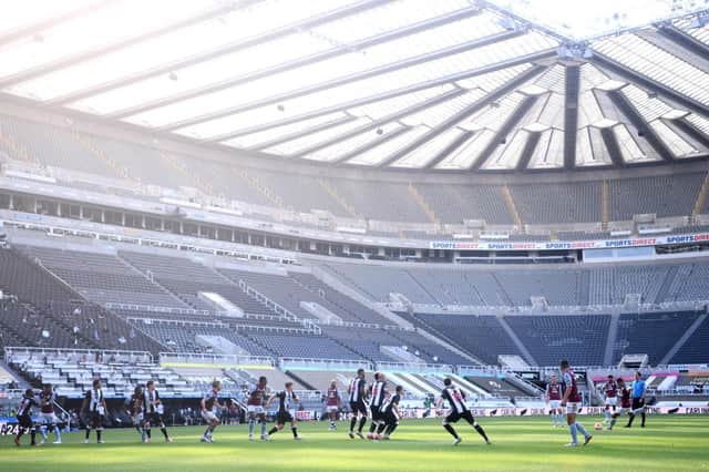 Newcastle United playing behind-closed-doors earlier this summer.