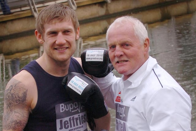 Chris Chittell, the star who plays Eric Pollard, was ready to take part in the Great North 10k in Sunderland in 2010 and here he is with boxer Tony Jeffries who was also tackling the race.