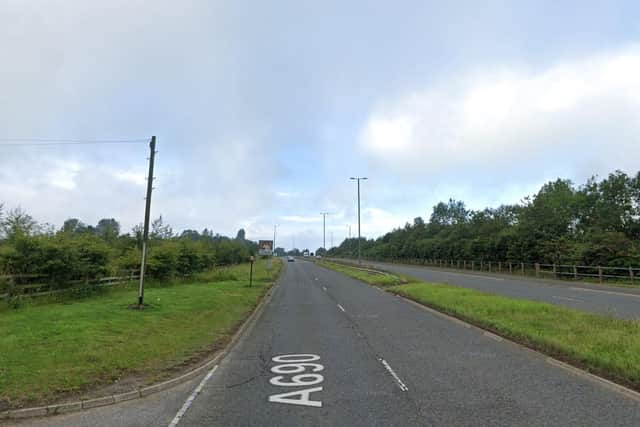 Mark Wright was pulled over by the police on the A690 in East Rainton, Sunderland, on March 10, with his son as a passenger.