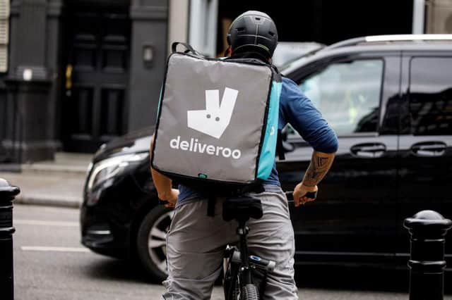 Deliveroo is launching in Washington. (Photo by TOLGA AKMEN/AFP via Getty Images)