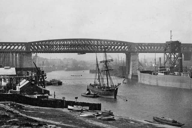 Another photo from the book, showing the Queen Alexandra Bridge shortly before its opening in 1909.